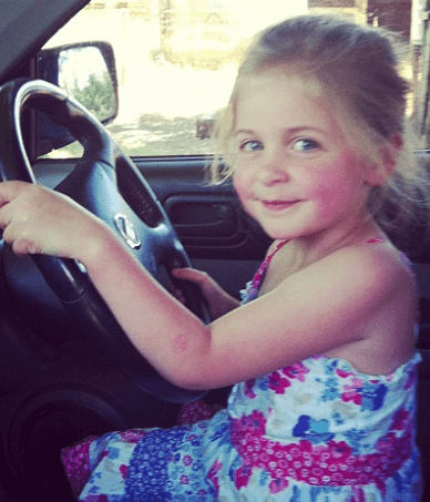 Daughter handling steering